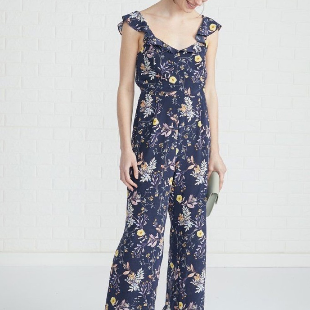 Amour Vert Isabella Silk Jumpsuit